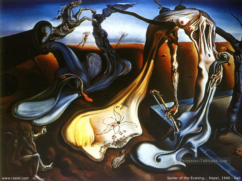 Araignée du soir Hope Salvador Dali Peintures à l'huile